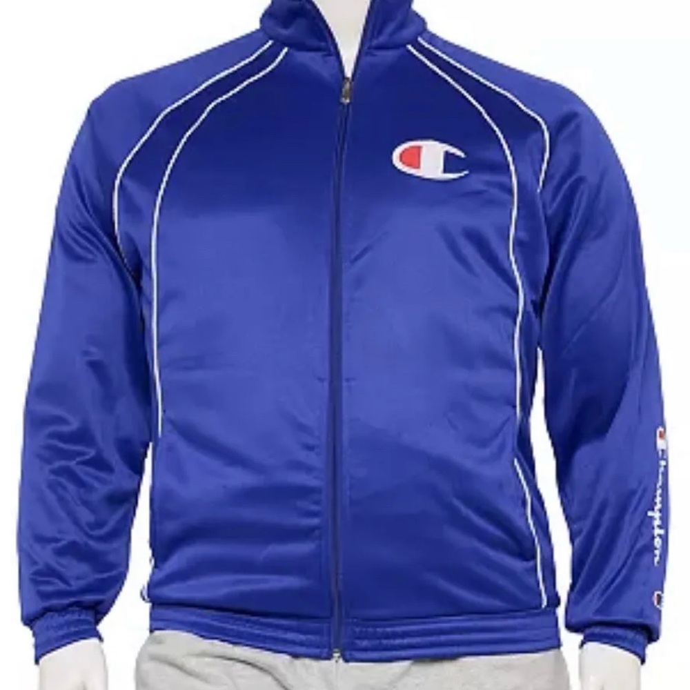 NWT Champion‎ Big & Tall Men's Royal Blue Tricot Track Jacket 4XL Tall